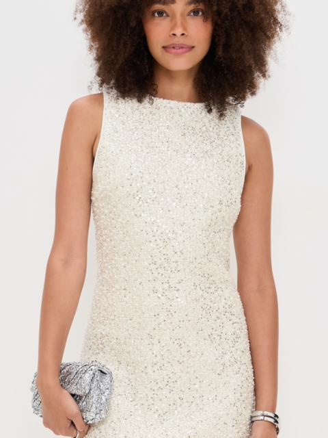Alice + Olivia Cade Embellished Sleeveless Shift Mini Dress