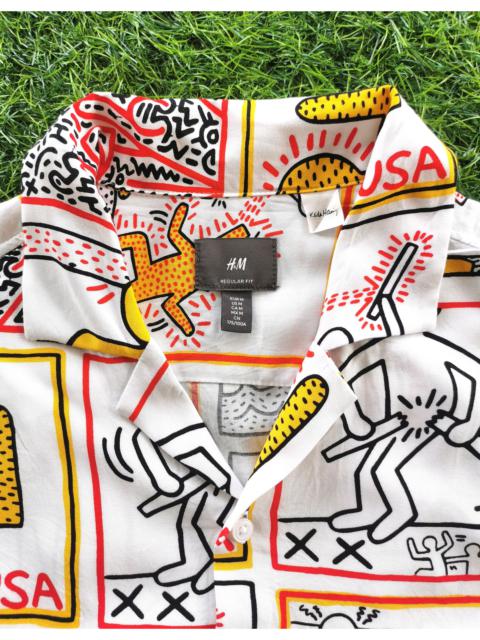 Other Designers H&M - Keith Haring Rayon Open Collar Shirts