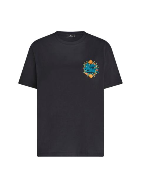 Etro Pegaso-embroidered cotton T-shirt