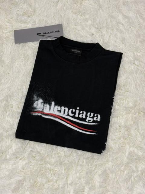 BALENCIAGA BALENCIAGA Political Stencil T Shirt Black White