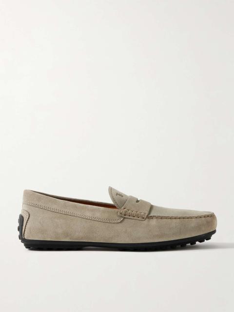 City Gommino Logo-Debossed Suede Driving Shoes