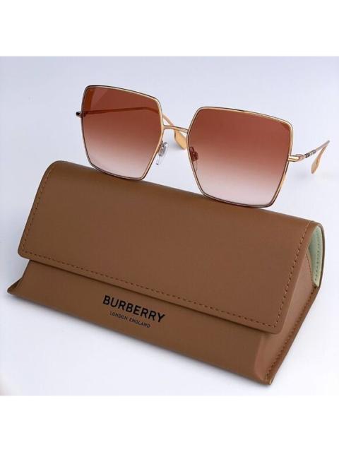 Burberry NEW Burberry BE3133 DAPHNE 133713 Gold Pink Gradient Square Women Sunglasses