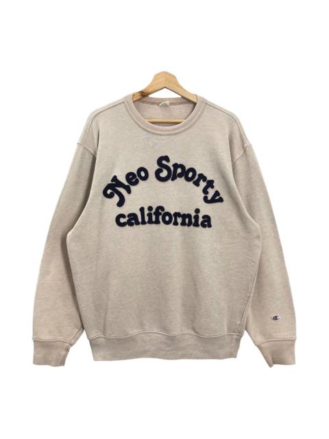 Other Designers Vintage - 80s Champion Blue Bar Neo Sporty California Sweatshirt Sz L