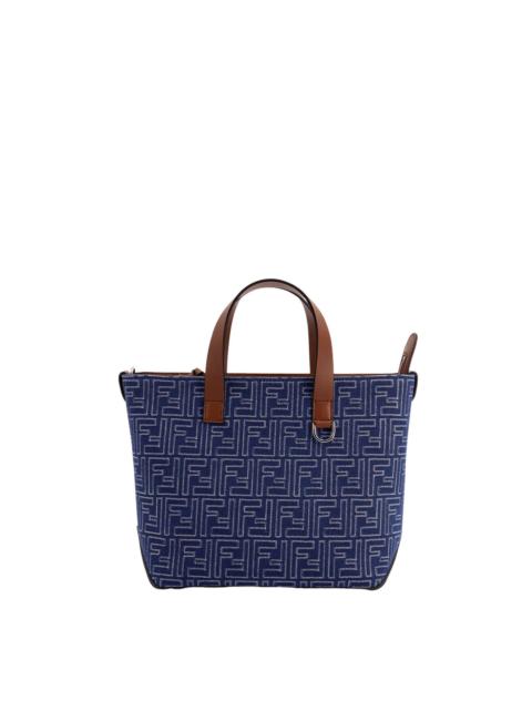 FENDI FENDI $1800 Blue Denim Small Tote Bag New & Authentic