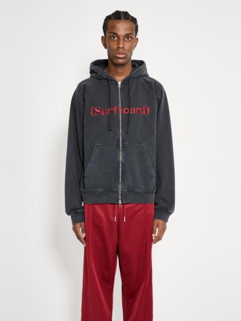 Stockholm Surfboard Club STOCKHOLM SURFBOARD CLUB LOGO ZIP HOODIE BLACK
