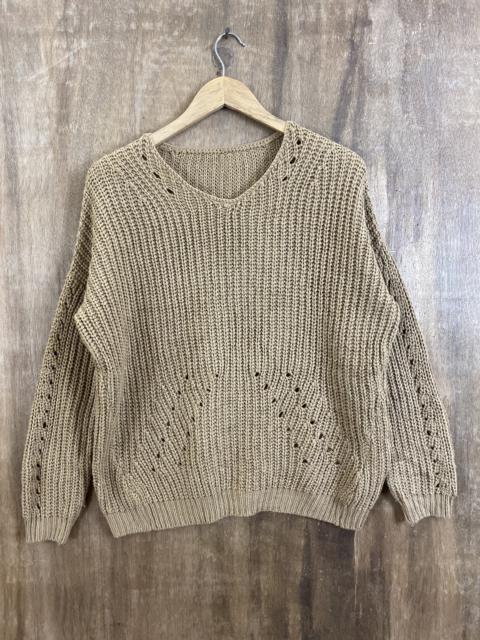 Other Designers Homespun Knitwear - Designer Brown Knit Sweaters #1815