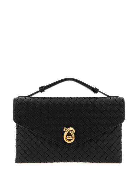 Bottega Veneta Bottega Veneta Women Black Leather Knot Lock Handbag