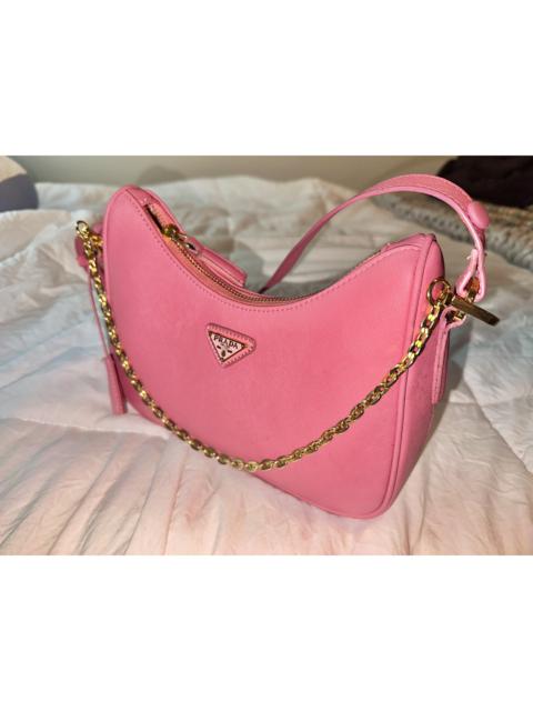 Prada Prada re-edition 2005 saffiano pink leather shoulder bag 