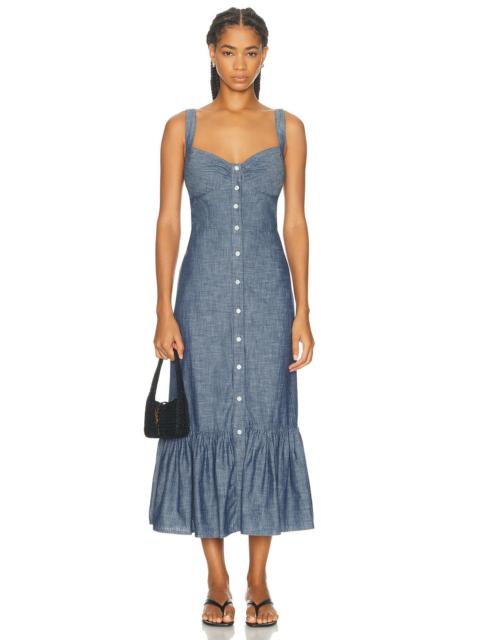 Polo Ralph Lauren Button Front Midi Dress