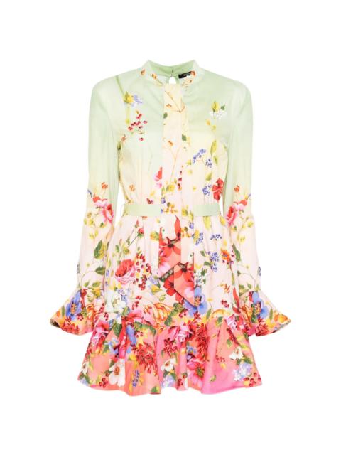 Roberto Cavalli Roberto Cavalli Floral Ruffled Mini Dress