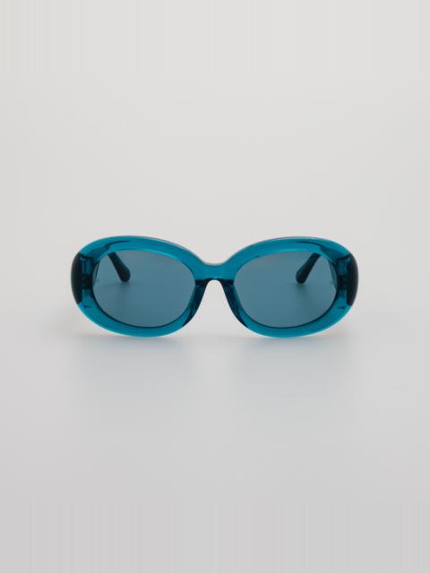 LINDA FARROW Lina Sunglasses in Aqua