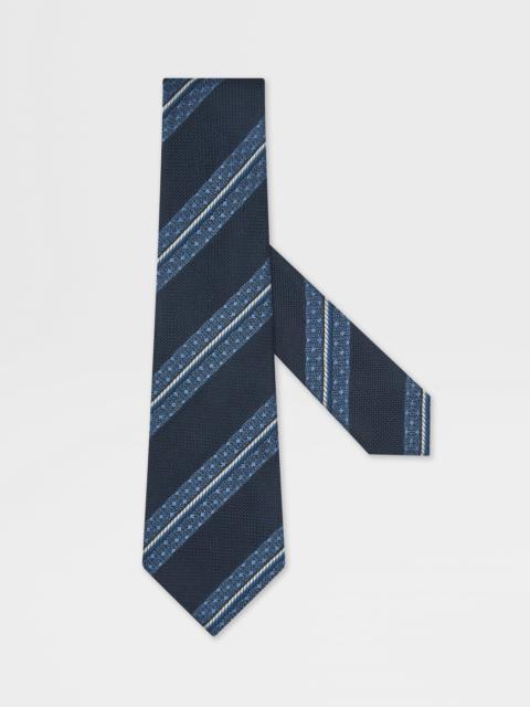 ZEGNA DARK BLUE SILK TIE