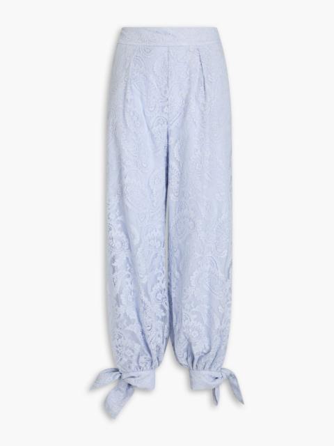 Zimmermann Cotton-blend corded lace tapered pants