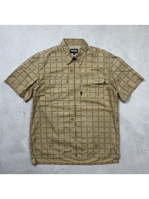 Other Designers PPFM Zip Up Over Print Shirt