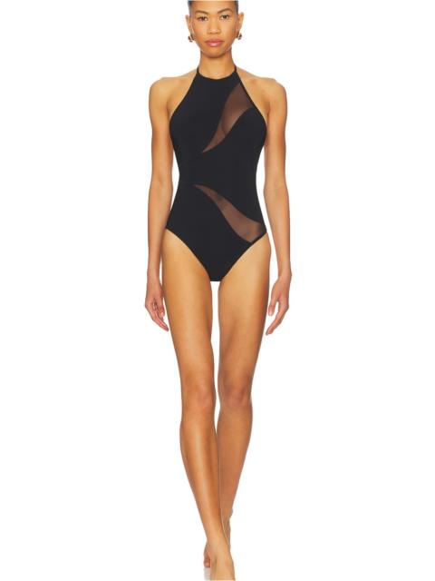 Zimmermann Wanderlust Spliced Mesh One Piece Swimsuit