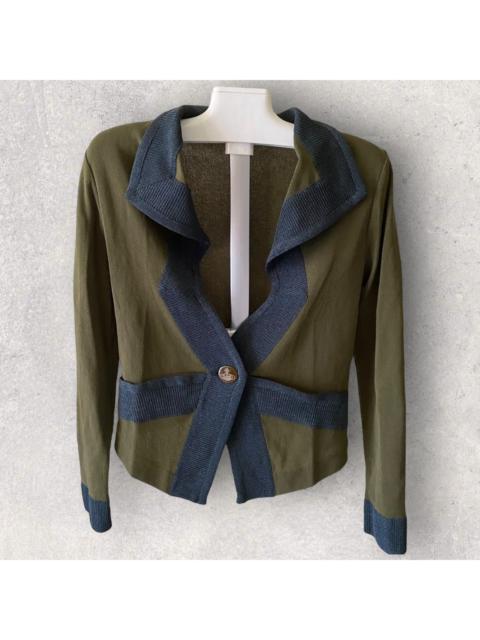 Vivienne Westwood VW Red Label Rayon Blend Zigzag Collar Sweater