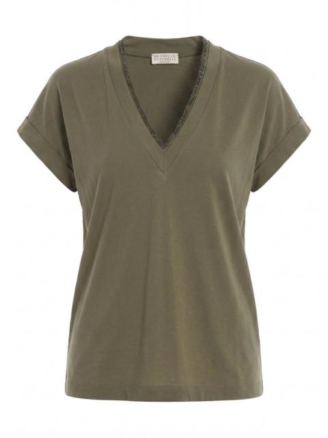Brunello Cucinelli Brunello Cucinelli Women T-Shirt With `Precious` Neckline