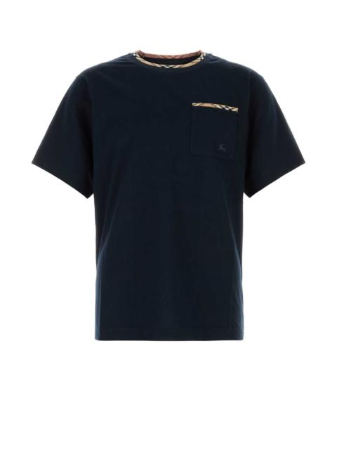 Burberry Burberry Men Midnight Blue Cotton T-Shirt