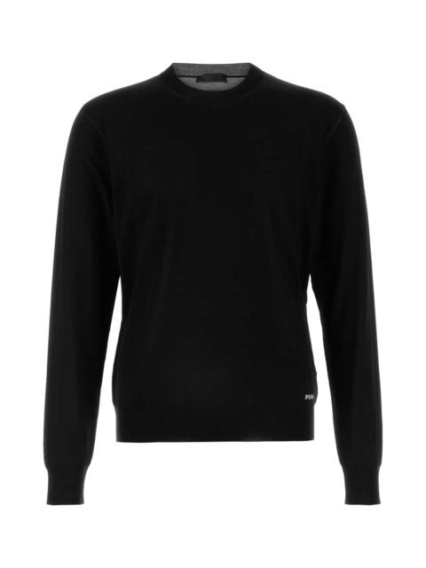 Prada Men Black Silk Sweater