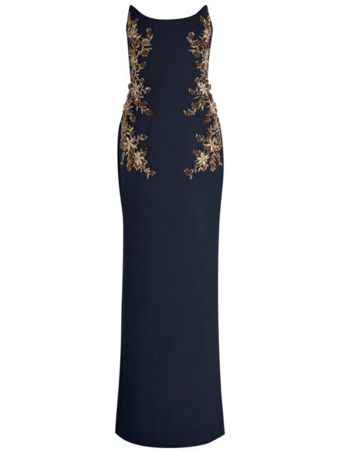 REBECCA VALLANCE Rebecca Vallance Orla Embellished Crepe Gown