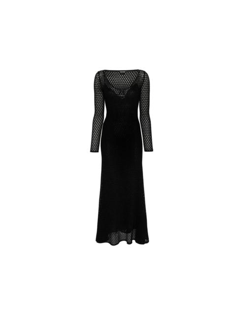 Tom Ford Lurex Crochet Maxi Dress Women