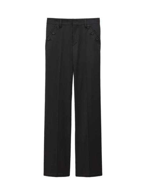 Straight leg tailored trousers