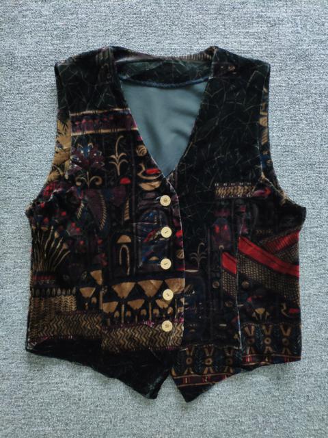 Other Designers Tracey Vest - Vintage Vest Velvet All Over Print