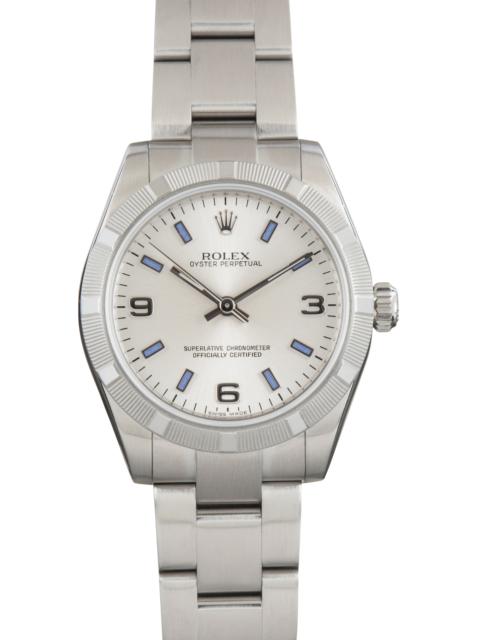 ROLEX Used Midsize Rolex Oyster Perpetual Ref 177210 Silver Dial