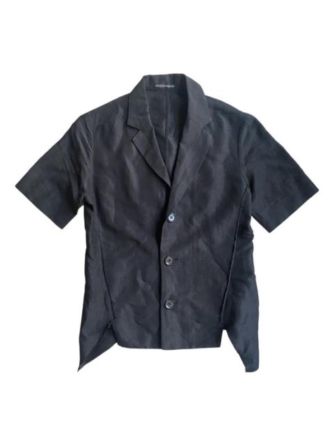 Yohji Yamamoto Yohji Yamamoto Noir Rayon Deconstructed Short Sleeve Blazer
