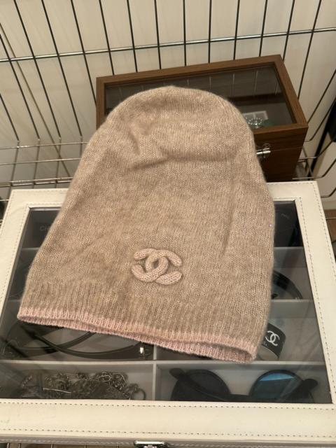 CHANEL Chanel cashmere CC logo hat