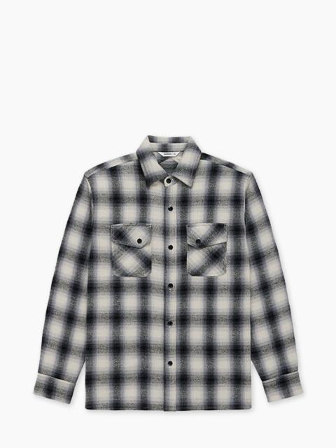 3sixteen 3SIXTEEN CROSSCUT FLANNEL PLAID CREAM/BLACK