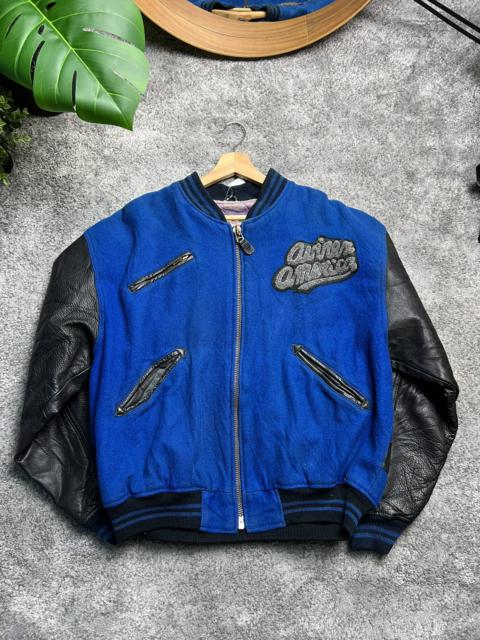 Other Designers Vintage Avirex Varsity Leather Jacket Spell Out Zipper