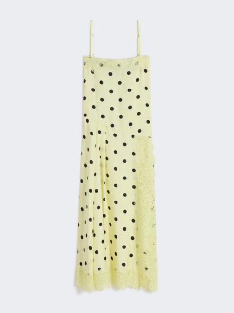 Sportmax Lace-detail long dress - lemon