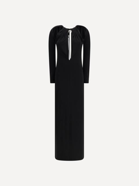Marine Serre Draped Jersey Long Dress