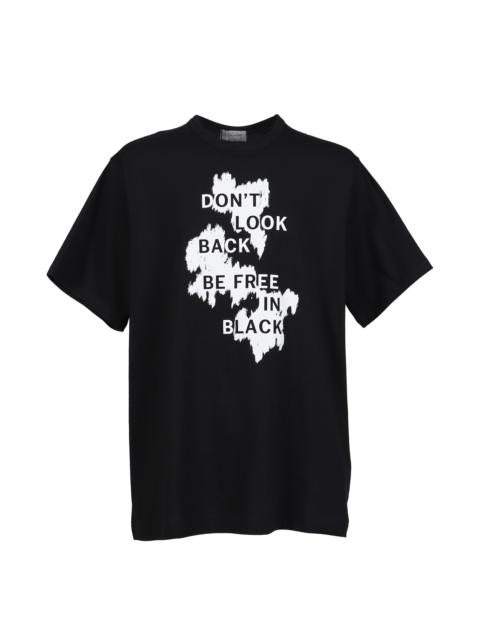Yohji Yamamoto S/S PRINT T-SHIRT / BLK