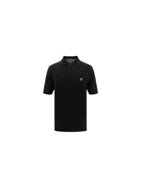 Prada Prada Men Virgin Wool Polo Shirt
