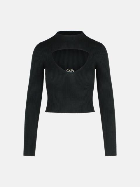'OLINA' BLACK WOOL SWEATER