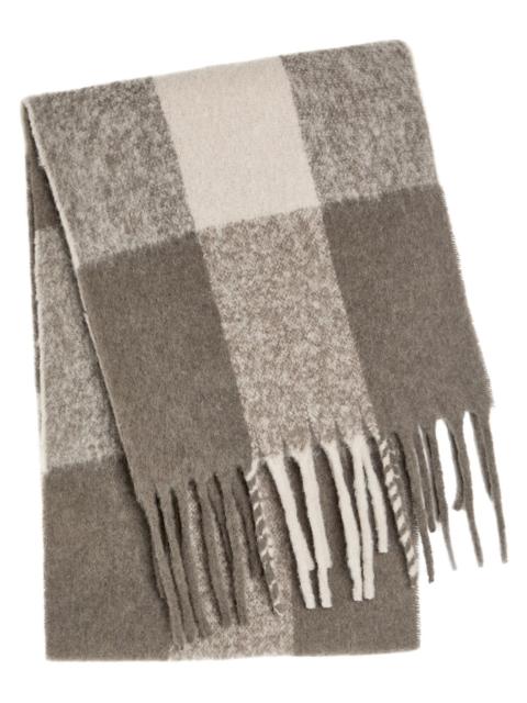 EILEEN FISHER Eileen Fisher Boucle Cloud Checked Alpaca-blend Scarf