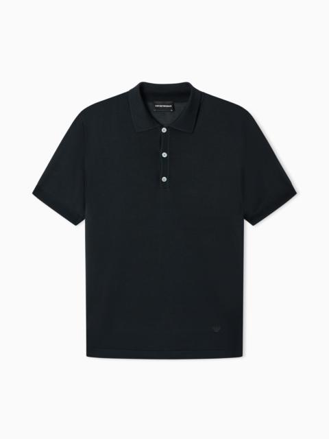 EMPORIO ARMANI STOCKINETTE KNIT POLO SHIRT