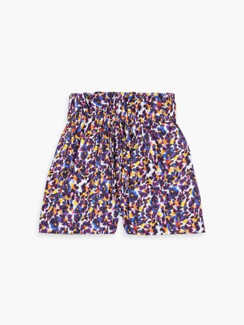 KIKA VARGAS Umma floral-print cotton-poplin shorts