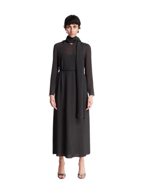 The Row Gray Midi Silk Dress