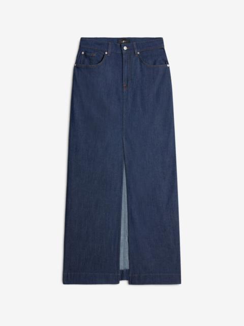 7 For All Mankind Weightless Front Slit Maxi Skirt in Halona