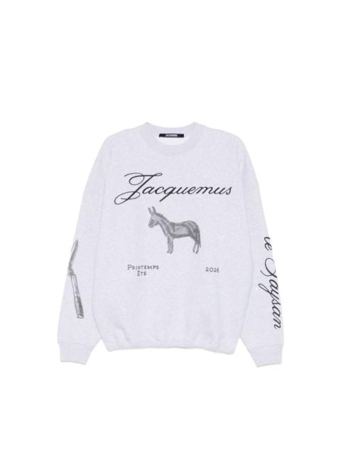 JACQUEMUS GRAPHIC-PRINT JACQUARD SWEATSHIRT