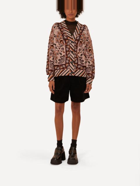 FARM RIO Glam Tapestry Knit Cardigan