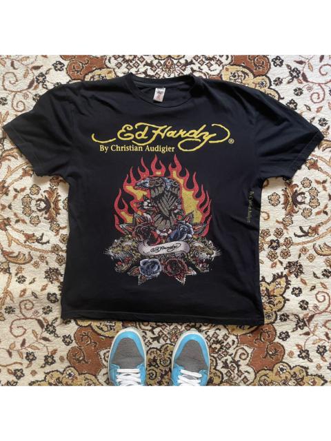 Other Designers Vintage - Ed hardy fire hawk tee 🔥