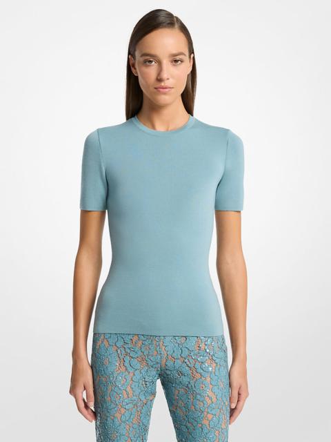 MICHAEL KORS COLLECTION Cashmere Short-Sleeve Sweater