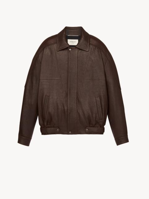 SAINT LAURENT JACKET IN BUBBLED LAMBSKIN