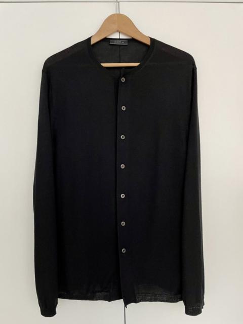 Prada Prada Milano Wool Silk Blended Lightweight Black Cardigan