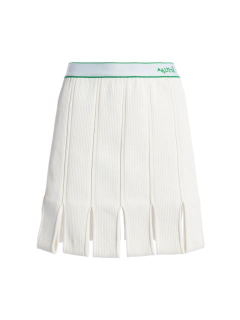 Bottega Veneta Logo-Detailed Lightweight Mini Skirt white