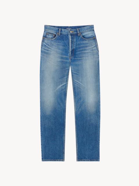 SAINT LAURENT TAPERED JEANS IN COSTA RICA BLUE DENIM